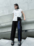 Stripe Panel Wide Pants